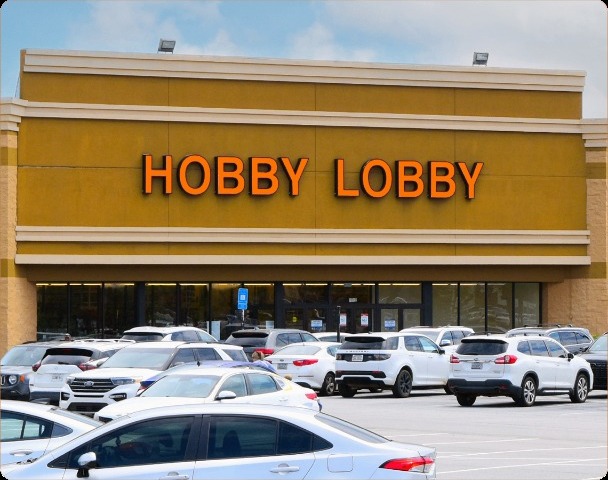 Hobby Lobby storefront at Albany Square